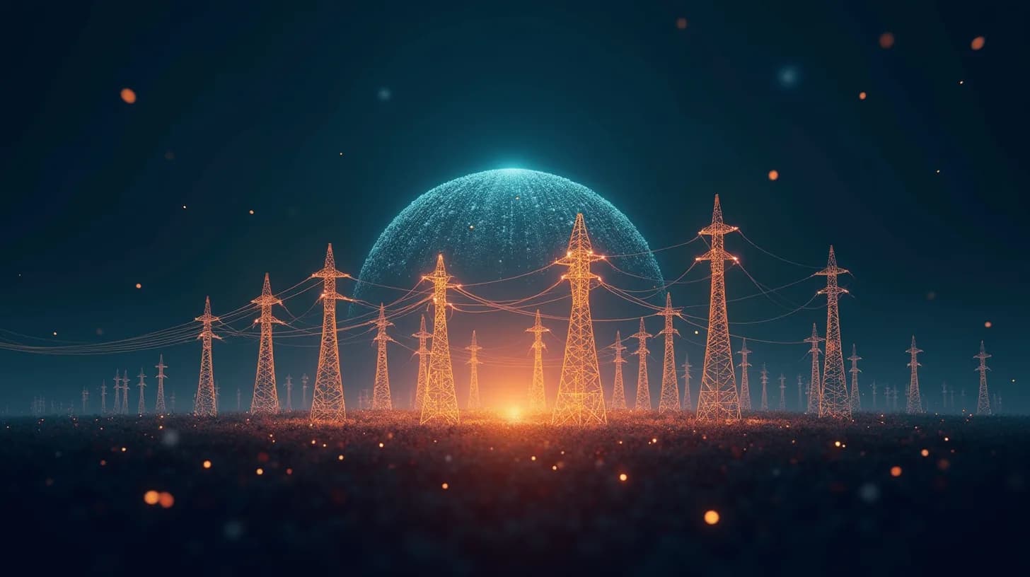 Abstrakte Darstellung physischer Resilienz kritischer Anlagen (KRITIS-Dachgesetz)